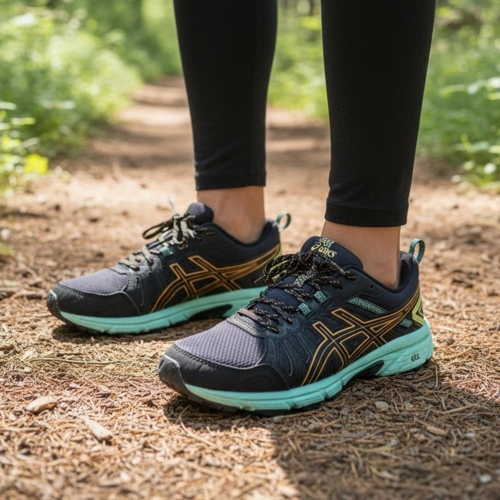 ASICS GEL-Venture 7 Women's Trail Running Shoes Black‎ Women's US 7½ Athleisure